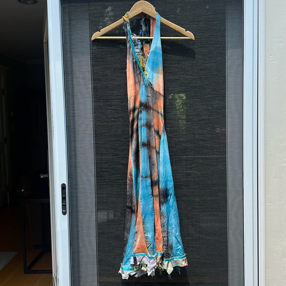 Mico ANNA multi colored artist halter dress